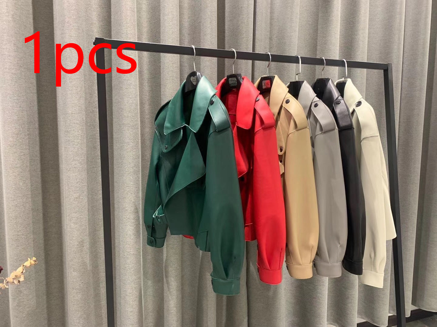 Veste en cuir véritable pour femme, manteau court ample en peau de mouton