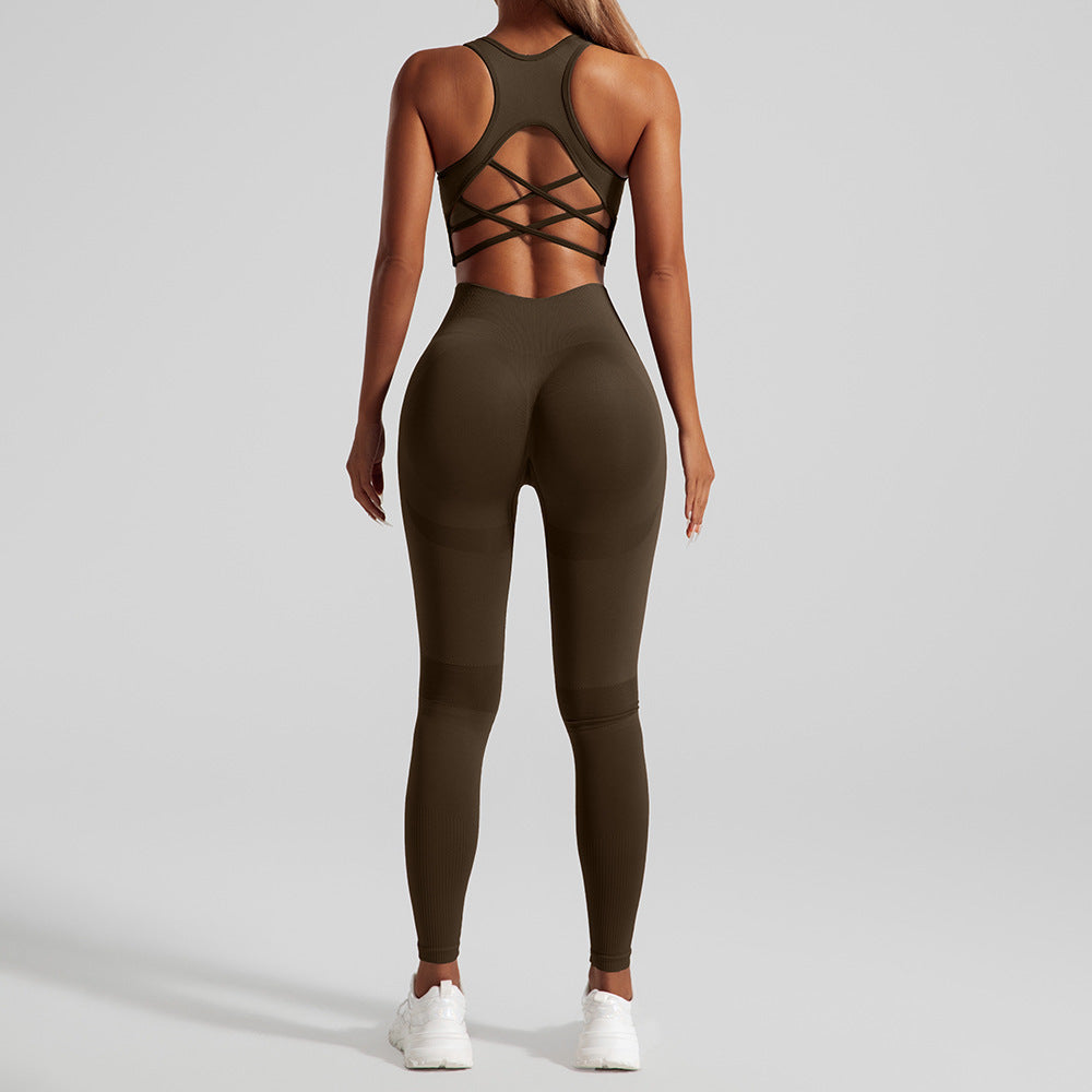 Hip Lifting Sport Leggings Yoga Clothes Suit