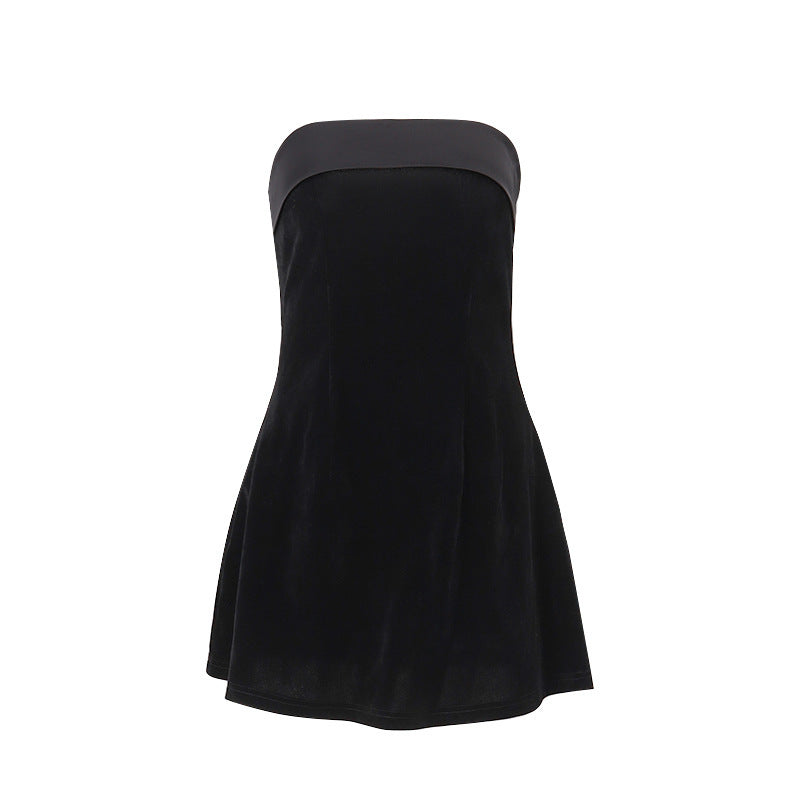 Slim Tube-top A-line Short Dress for Women for Parties and Evenings.