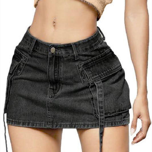 Fashion Hip American Denim Skirt Women