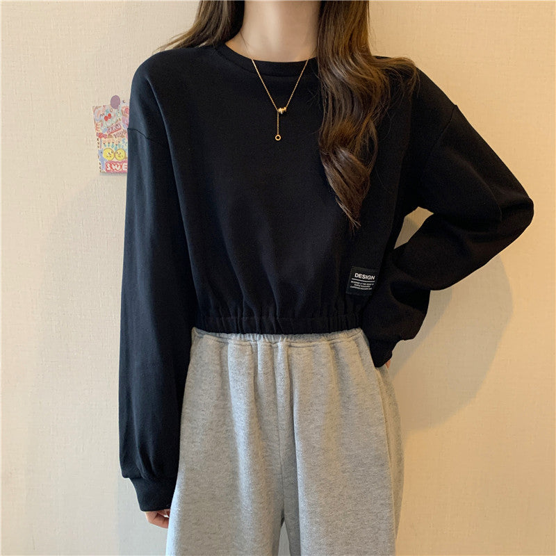 Student High Waist Cropped All-match Top